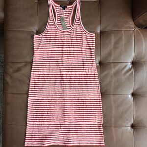 J. Crew Striped Red and White Sleeveless Top